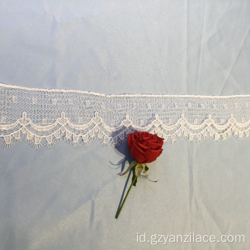 White Ribbon Bulk Lace Trim oleh Yard